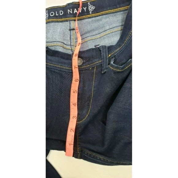 Y2K Early 2000s Old Navy Low Rise Dark Wash Boot Cut/ Flare Jeans - Picture 8 of 10